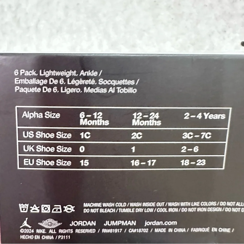 Nike Jordan Toddler Socks